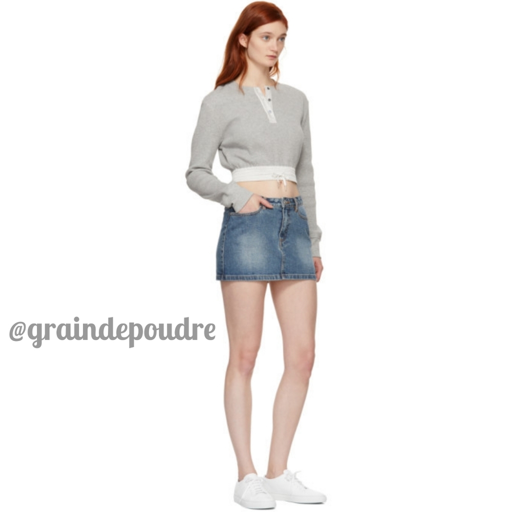 NWT APC Mini Jupe Indigo Denim Skirt 34 0